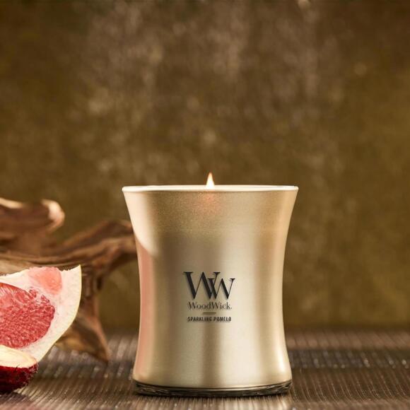 WoodWick Sparkling Pomelo 9.7oz Candle Crackling Wick Precious Metals Collection - Picture 4 of 8